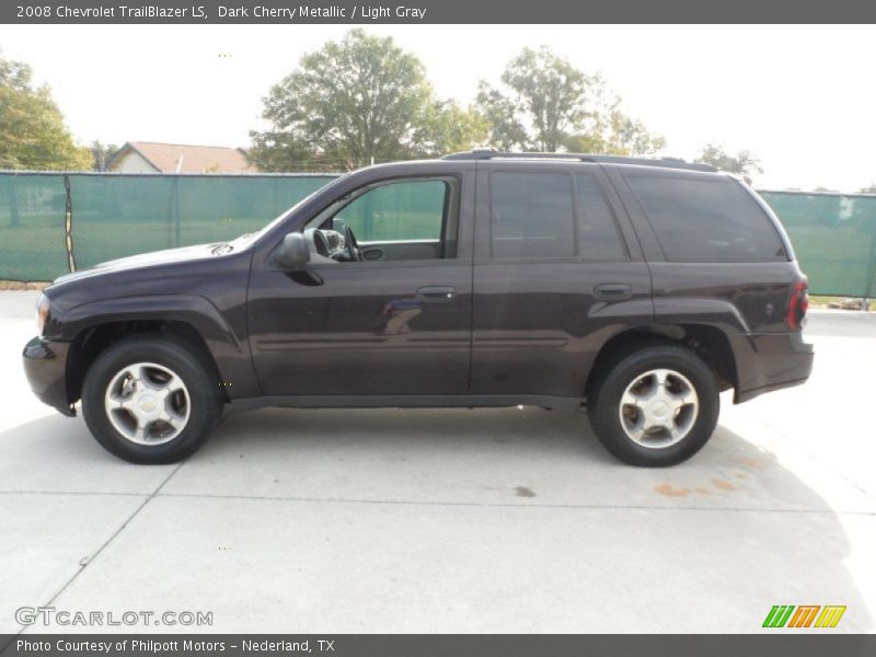 Dark Cherry Metallic / Light Gray 2008 Chevrolet TrailBlazer LS