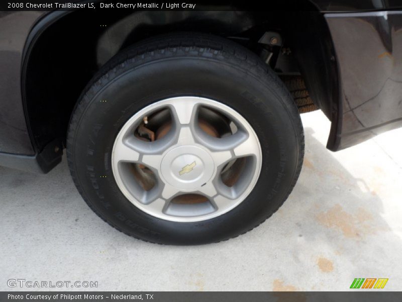 Dark Cherry Metallic / Light Gray 2008 Chevrolet TrailBlazer LS