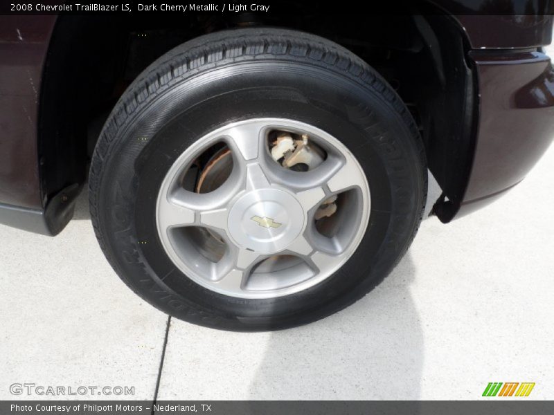 Dark Cherry Metallic / Light Gray 2008 Chevrolet TrailBlazer LS