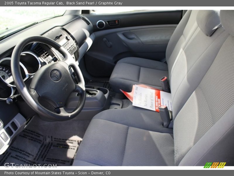 Black Sand Pearl / Graphite Gray 2005 Toyota Tacoma Regular Cab