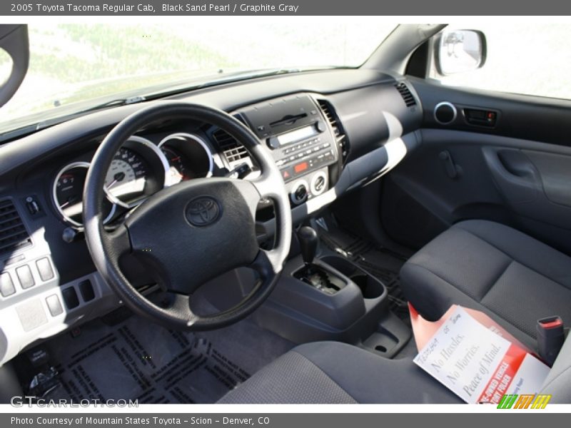 Black Sand Pearl / Graphite Gray 2005 Toyota Tacoma Regular Cab