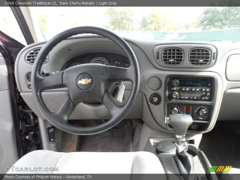 Dark Cherry Metallic / Light Gray 2008 Chevrolet TrailBlazer LS