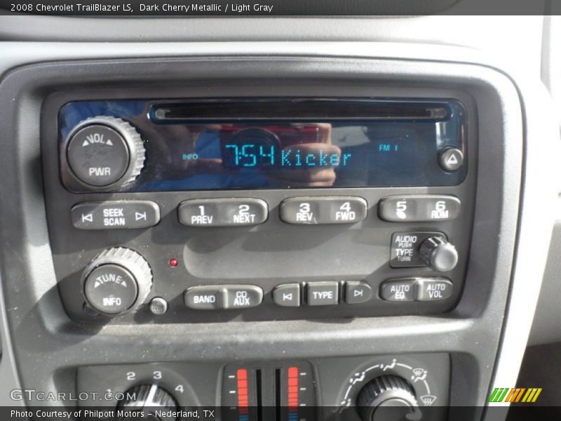 Dark Cherry Metallic / Light Gray 2008 Chevrolet TrailBlazer LS