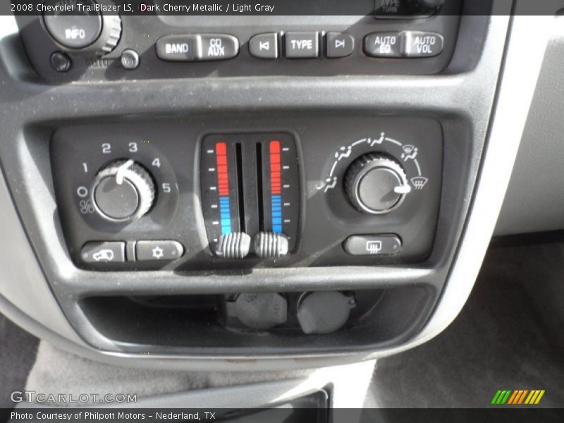 Dark Cherry Metallic / Light Gray 2008 Chevrolet TrailBlazer LS