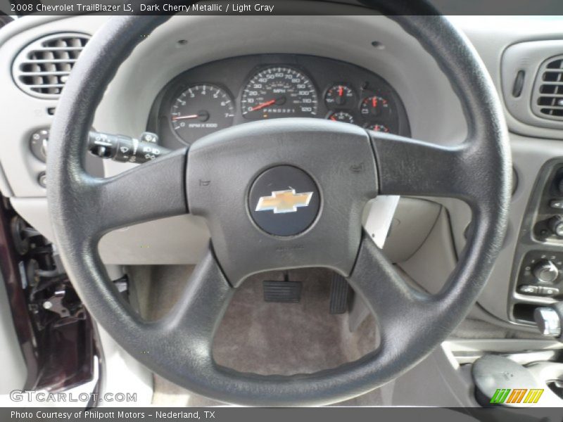 Dark Cherry Metallic / Light Gray 2008 Chevrolet TrailBlazer LS