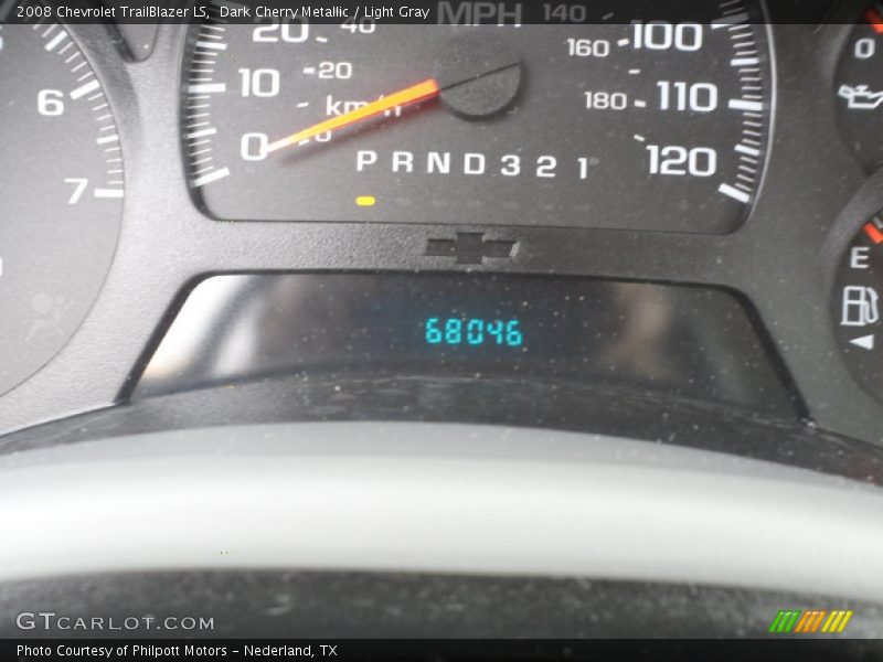 Dark Cherry Metallic / Light Gray 2008 Chevrolet TrailBlazer LS