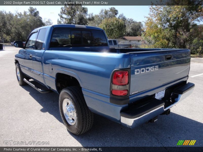 Atlantic Blue Pearl / Mist Gray 2002 Dodge Ram 2500 SLT Quad Cab