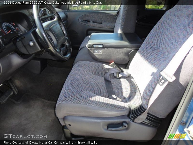 Atlantic Blue Pearl / Mist Gray 2002 Dodge Ram 2500 SLT Quad Cab