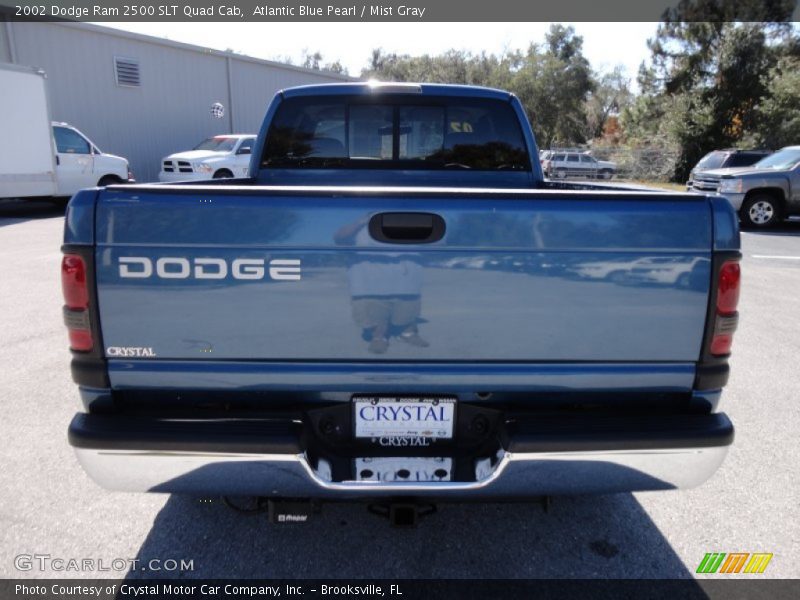 Atlantic Blue Pearl / Mist Gray 2002 Dodge Ram 2500 SLT Quad Cab