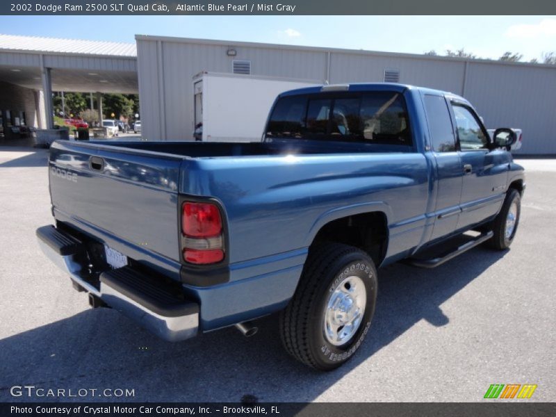 Atlantic Blue Pearl / Mist Gray 2002 Dodge Ram 2500 SLT Quad Cab
