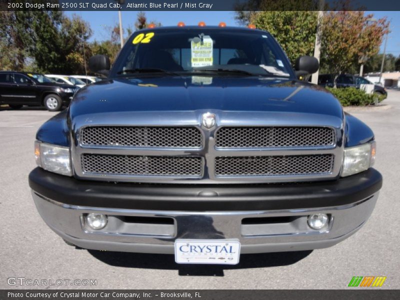 Atlantic Blue Pearl / Mist Gray 2002 Dodge Ram 2500 SLT Quad Cab