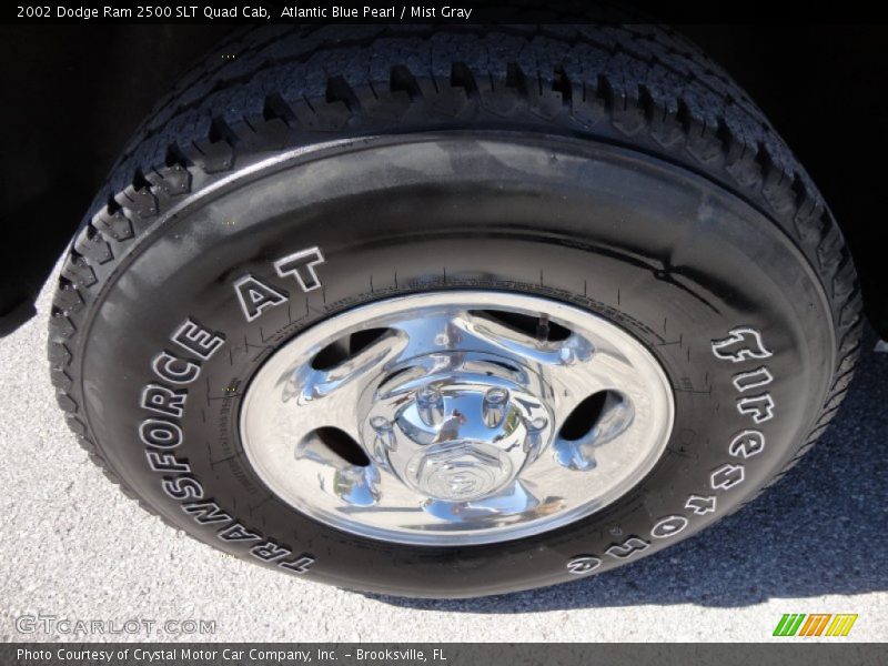 Atlantic Blue Pearl / Mist Gray 2002 Dodge Ram 2500 SLT Quad Cab