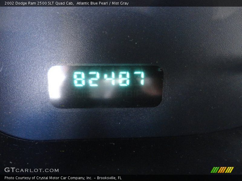 Atlantic Blue Pearl / Mist Gray 2002 Dodge Ram 2500 SLT Quad Cab