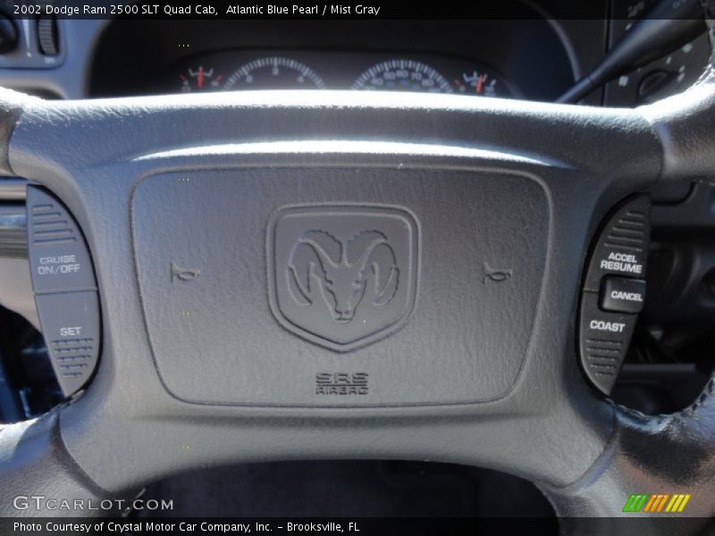 Atlantic Blue Pearl / Mist Gray 2002 Dodge Ram 2500 SLT Quad Cab