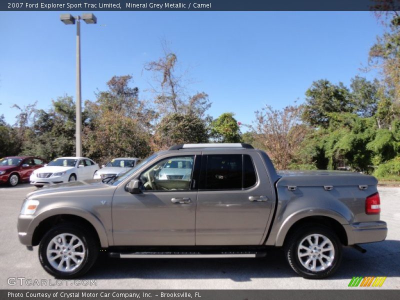 Mineral Grey Metallic / Camel 2007 Ford Explorer Sport Trac Limited