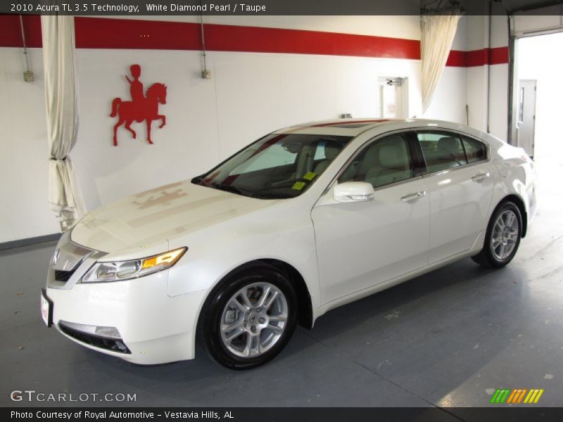 White Diamond Pearl / Taupe 2010 Acura TL 3.5 Technology