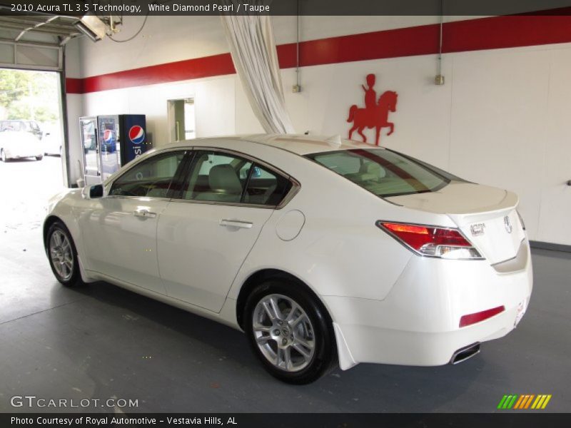 White Diamond Pearl / Taupe 2010 Acura TL 3.5 Technology