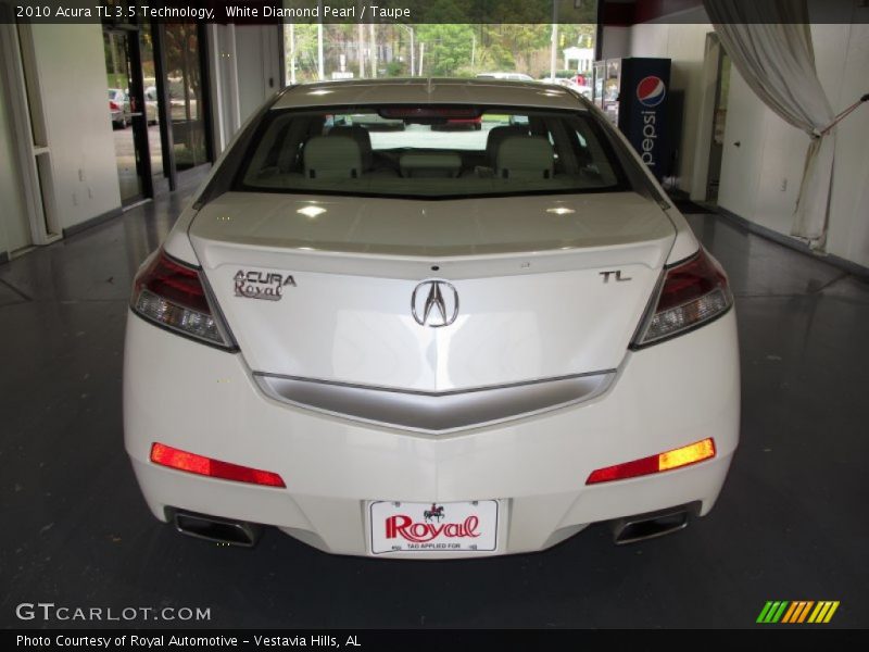 White Diamond Pearl / Taupe 2010 Acura TL 3.5 Technology