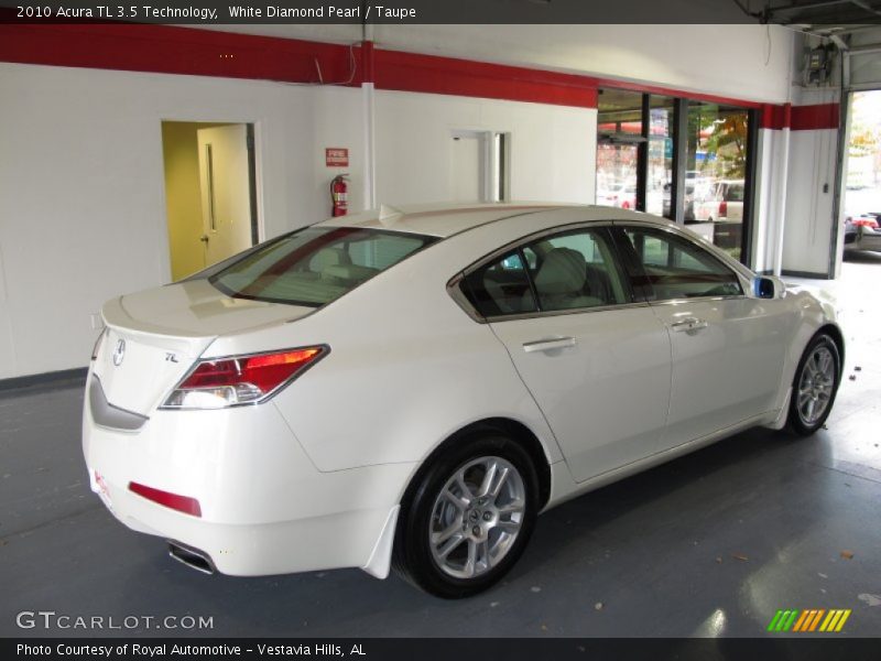White Diamond Pearl / Taupe 2010 Acura TL 3.5 Technology