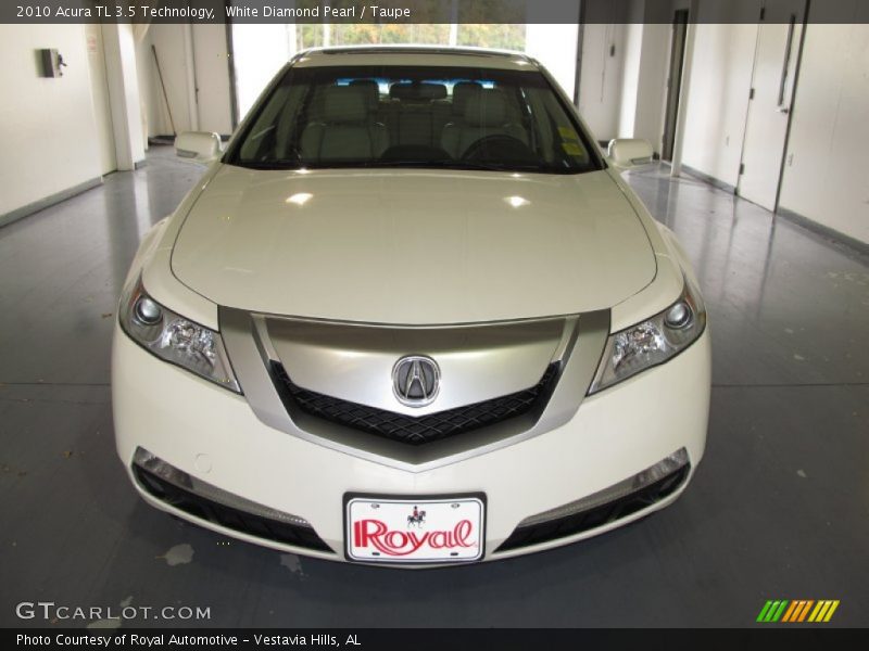 White Diamond Pearl / Taupe 2010 Acura TL 3.5 Technology