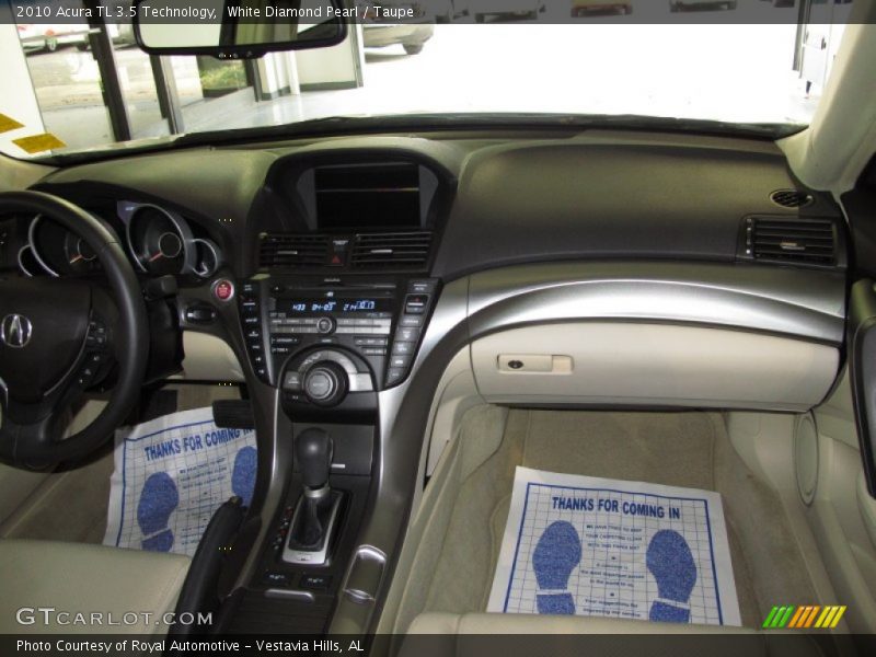White Diamond Pearl / Taupe 2010 Acura TL 3.5 Technology