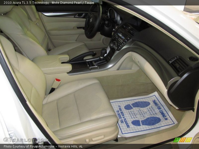 White Diamond Pearl / Taupe 2010 Acura TL 3.5 Technology