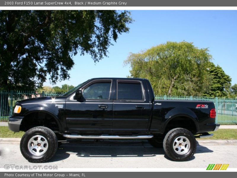 Black / Medium Graphite Grey 2003 Ford F150 Lariat SuperCrew 4x4