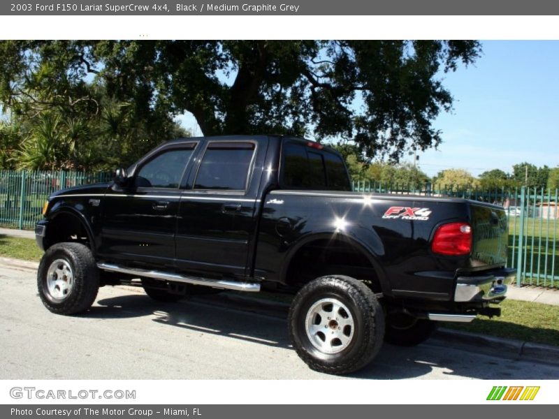 Black / Medium Graphite Grey 2003 Ford F150 Lariat SuperCrew 4x4