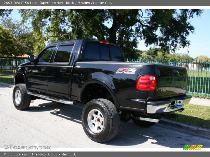 Black / Medium Graphite Grey 2003 Ford F150 Lariat SuperCrew 4x4