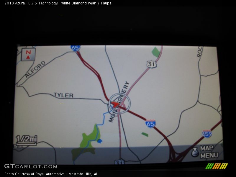 White Diamond Pearl / Taupe 2010 Acura TL 3.5 Technology