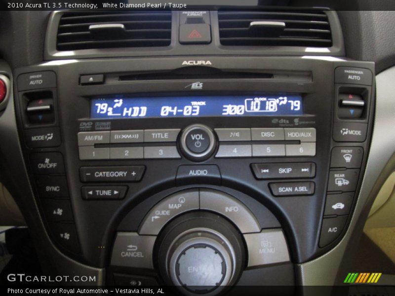 White Diamond Pearl / Taupe 2010 Acura TL 3.5 Technology