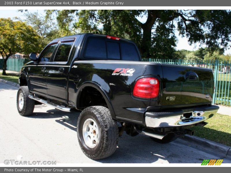 Black / Medium Graphite Grey 2003 Ford F150 Lariat SuperCrew 4x4