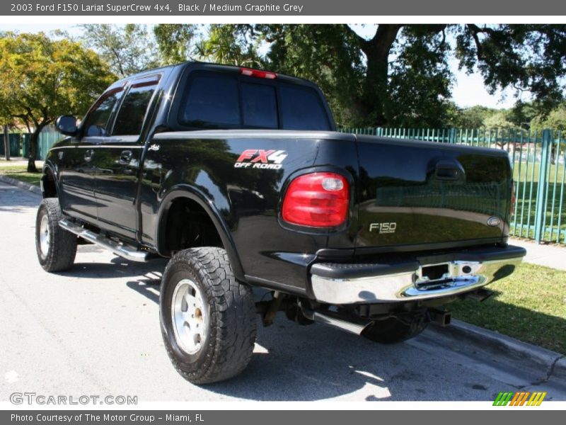 Black / Medium Graphite Grey 2003 Ford F150 Lariat SuperCrew 4x4
