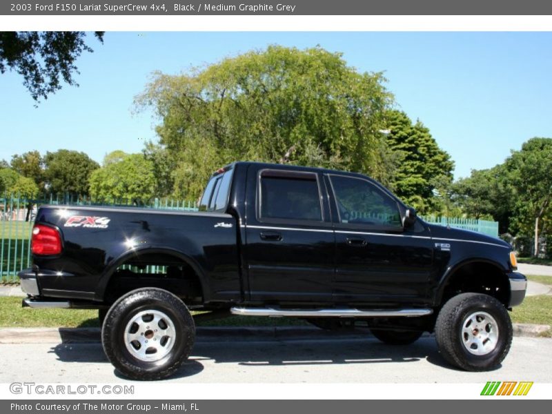Black / Medium Graphite Grey 2003 Ford F150 Lariat SuperCrew 4x4