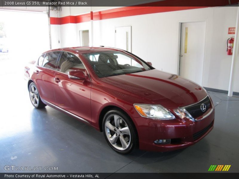 Matador Red Mica / Black 2008 Lexus GS 350