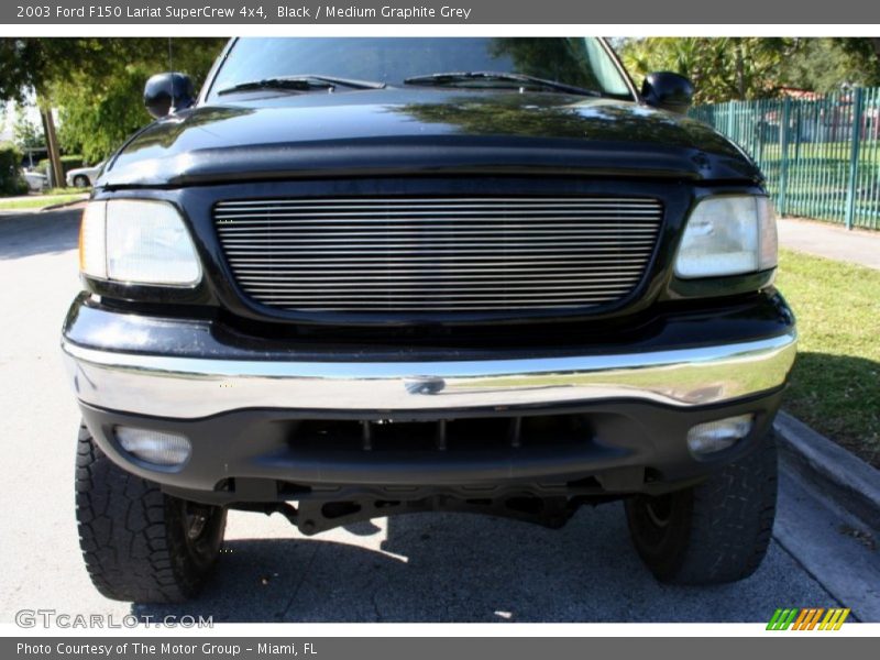 Black / Medium Graphite Grey 2003 Ford F150 Lariat SuperCrew 4x4