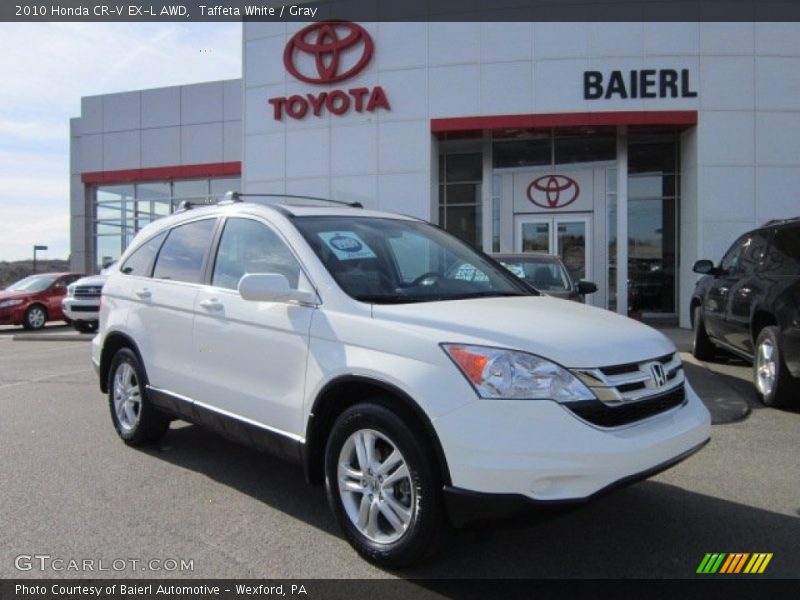 Taffeta White / Gray 2010 Honda CR-V EX-L AWD