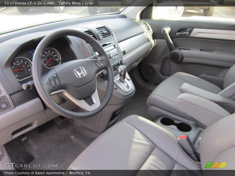 Taffeta White / Gray 2010 Honda CR-V EX-L AWD