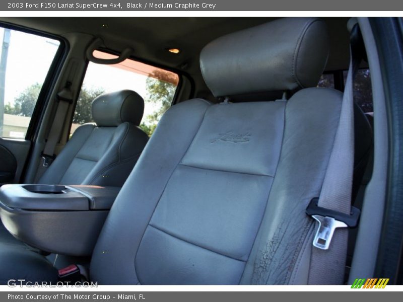 Black / Medium Graphite Grey 2003 Ford F150 Lariat SuperCrew 4x4