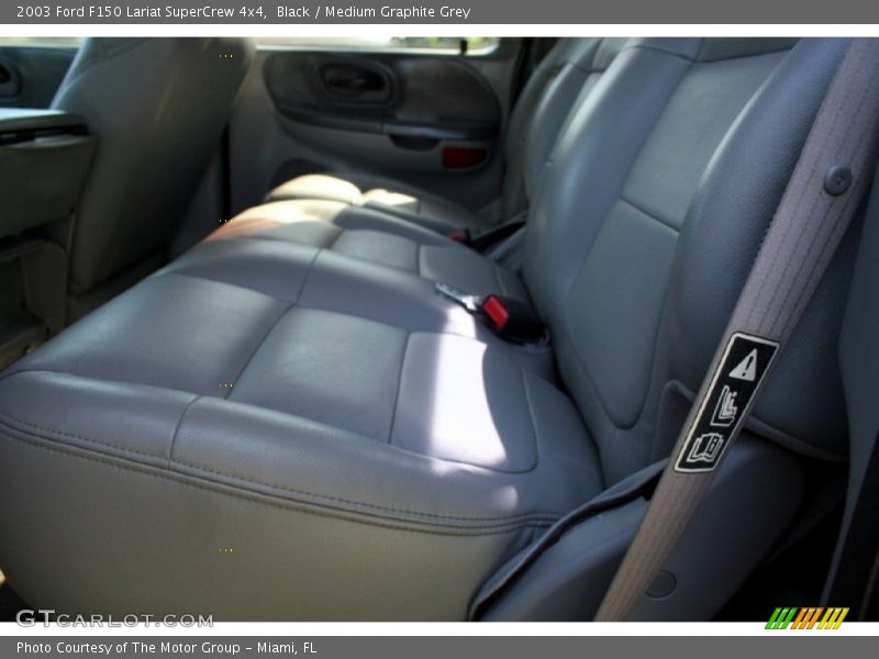 Black / Medium Graphite Grey 2003 Ford F150 Lariat SuperCrew 4x4