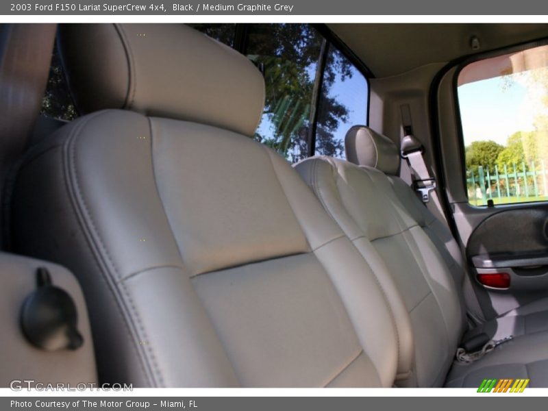 Black / Medium Graphite Grey 2003 Ford F150 Lariat SuperCrew 4x4