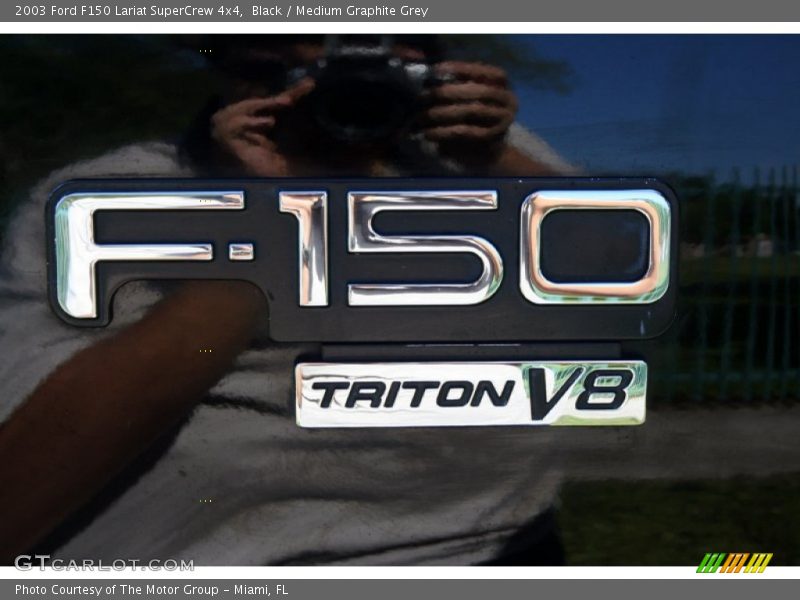 Black / Medium Graphite Grey 2003 Ford F150 Lariat SuperCrew 4x4