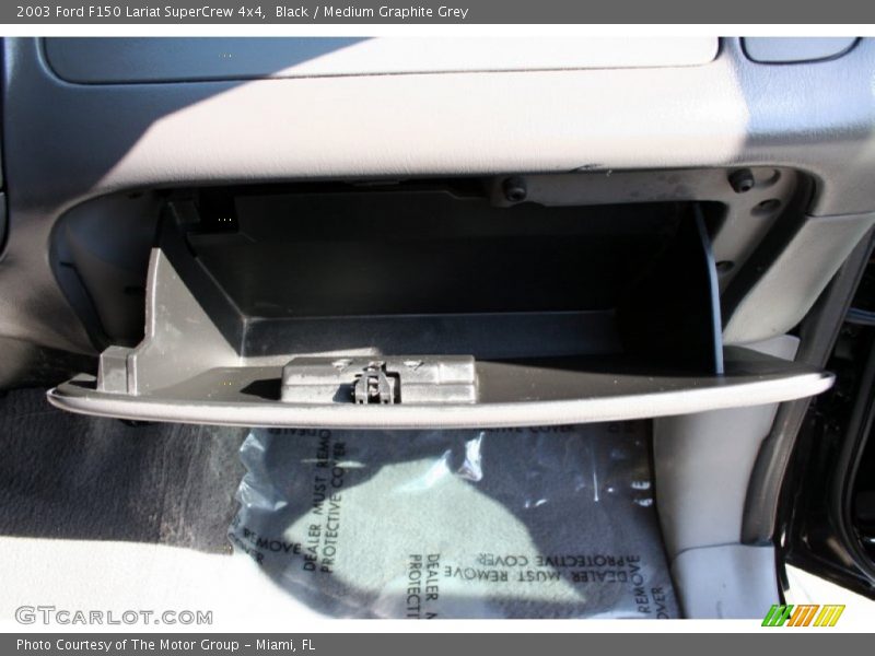 Black / Medium Graphite Grey 2003 Ford F150 Lariat SuperCrew 4x4