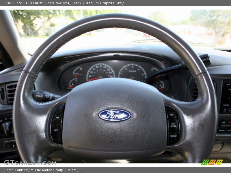 Black / Medium Graphite Grey 2003 Ford F150 Lariat SuperCrew 4x4