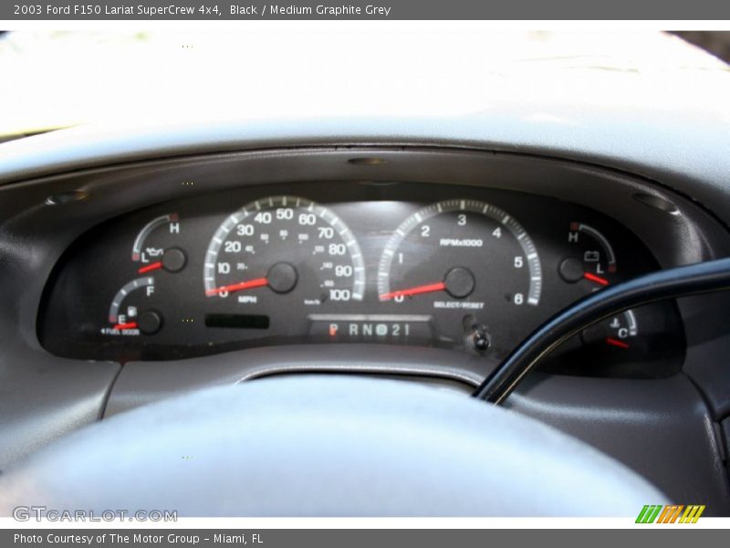 Black / Medium Graphite Grey 2003 Ford F150 Lariat SuperCrew 4x4