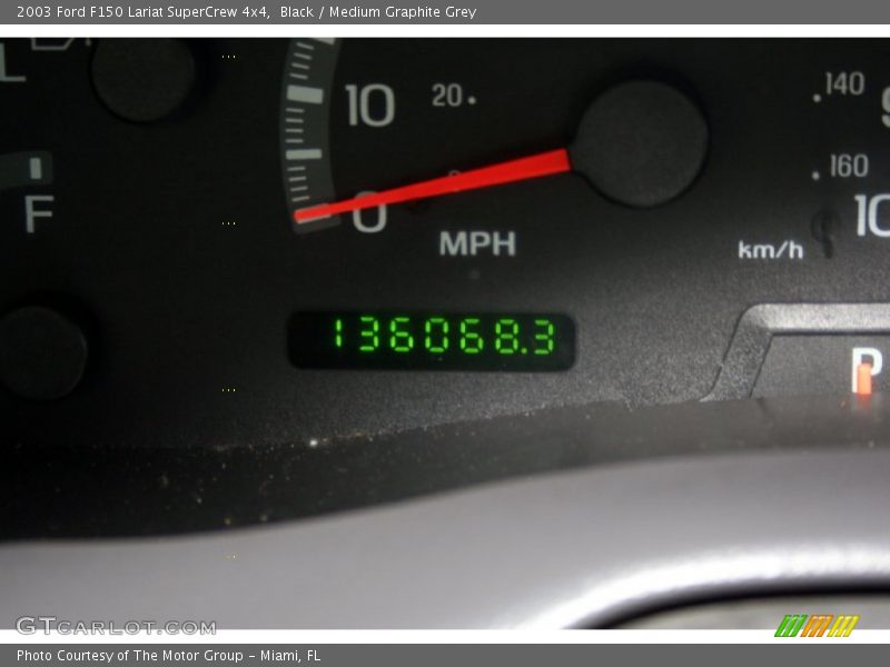 Black / Medium Graphite Grey 2003 Ford F150 Lariat SuperCrew 4x4