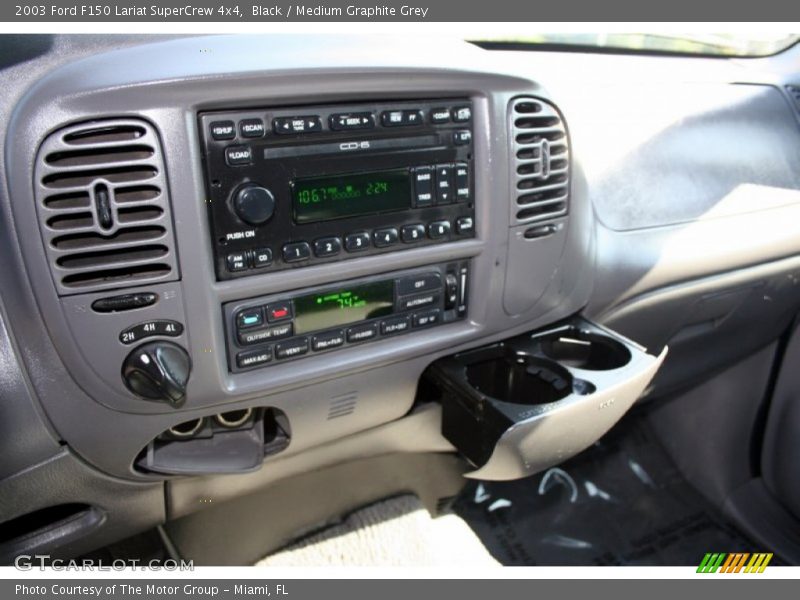 Black / Medium Graphite Grey 2003 Ford F150 Lariat SuperCrew 4x4