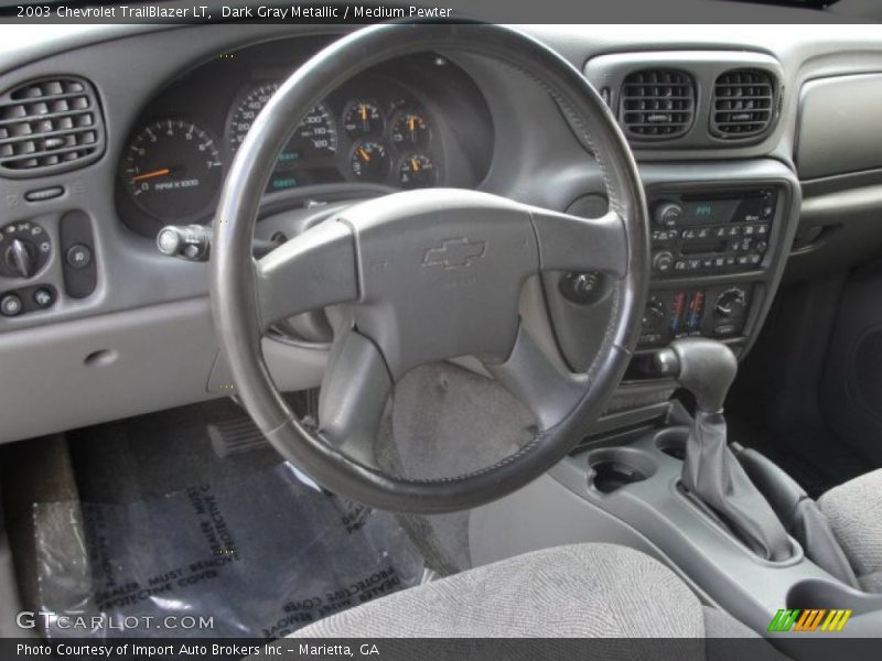 Dark Gray Metallic / Medium Pewter 2003 Chevrolet TrailBlazer LT