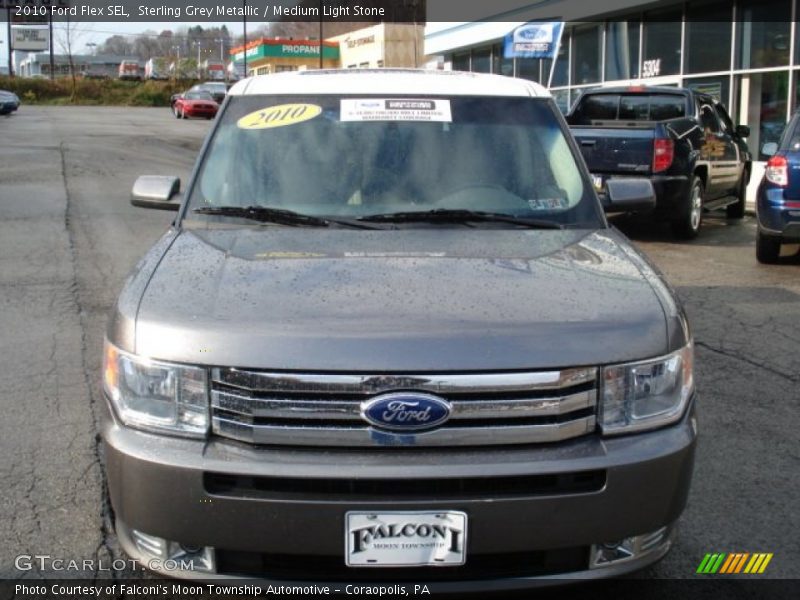 Sterling Grey Metallic / Medium Light Stone 2010 Ford Flex SEL