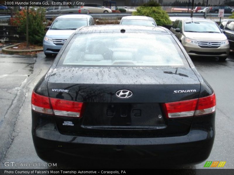 Ebony Black / Gray 2008 Hyundai Sonata GLS